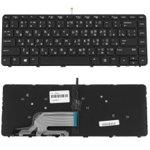 Клавіатура для ноутбука HP (ProBook: 430 G3, 440 G3) rus, black, підсвічування клавіш