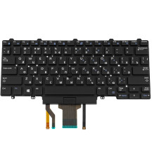 Клавиатура для ноутбука DELL (Latitude: E5450, E7450), rus, black, без фрейма, с подсветкой, с джойстиком