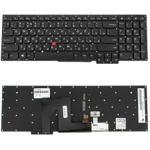 Клавиатура для ноутбука LENOVO (ThinkPad: S531, S540) rus, black, без фрейма, подсветка клавиш