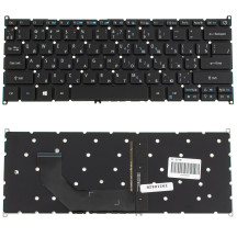 Клавиатура для ноутбука ACER (AS: SF514-51) ukr, black, без фрейма, подсветка клавиш (ОРИГИНАЛ)