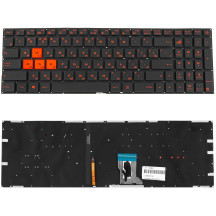 Клавиатура для ноутбука ASUS (GL702VM) rus, black, без фрейма, подсветка клавиш