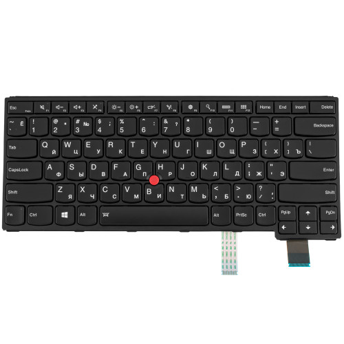 Клавіатура для ноутбука LENOVO (ThinkPad Yoga 460) rus, black, підсвічування клавіш, с джойстиком