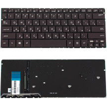 Клавіатура для ноутбука ASUS (UX330UA series) rus, black, без фрейма, підсвічування клавіш