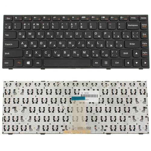 Клавиатура для ноутбука LENOVO (G40-30, G40-45, G40-70, Z40-70, Z40-75, Flex 2-14) rus, black, black frame