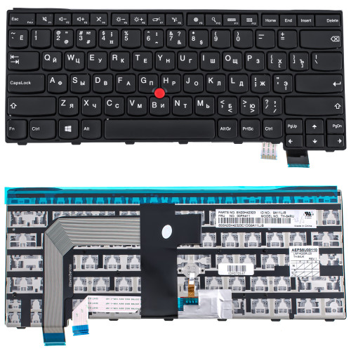 Клавиатура для ноутбука LENOVO (ThinkPad: T460S, T470S) rus, black