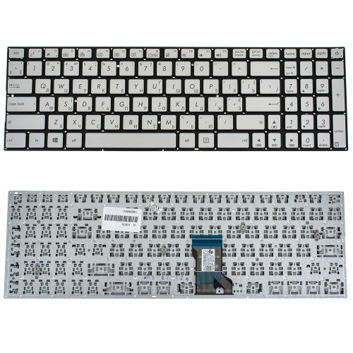 Клавиатура для ноутбука ASUS (G501, N501) ua, silver, без фрейма (ОРИГИНАЛ)