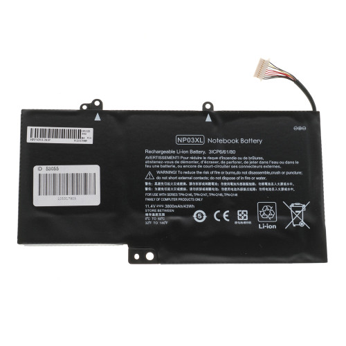 Батарея для ноутбука HP NP03XL (Envy x360 15-W000, 15-W100, 13-A000, 13-A100, 15-U000, 13-B100, 15-U000, 15-U300) 11.4V 3800mAh 43Wh 