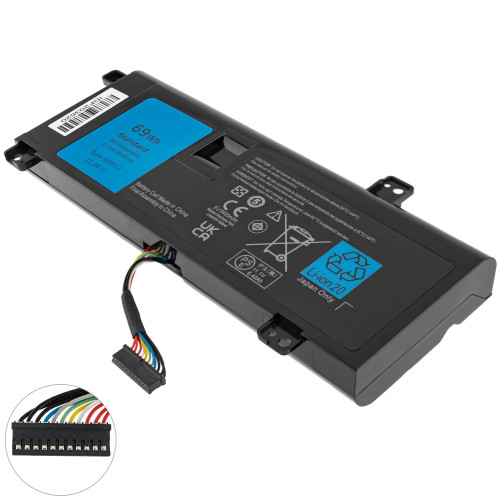 Батарея для ноутбука DELL G05YJ (Alienware 14 M14x R3 R4) 11.1V 6400mAh 69Wh Black