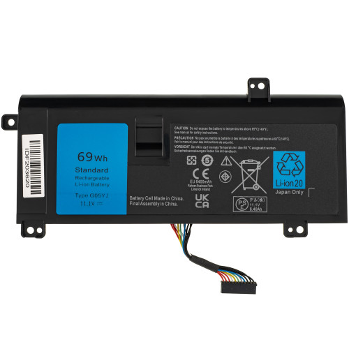 Батарея для ноутбука DELL G05YJ (Alienware 14 M14x R3 R4) 11.1V 6400mAh 69Wh Black
