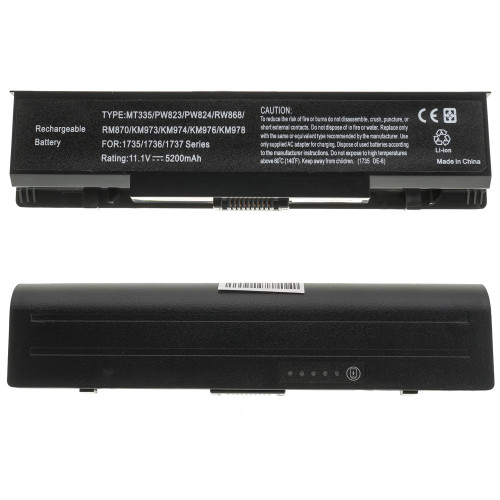 Батарея для ноутбука Dell RM791 (Studio: 1735, 1736, 1737 Series) 11.1V 5200mAh Black