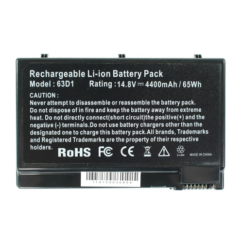 Батарея для ноутбука Acer BTP-63D1 (Aspire: 3020, 3610, 5020, 2410, 4400, C300) 14.8V 4400mAh, Black