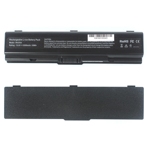 Батарея для ноутбука Toshiba PA3534 (A200, A215, A300, A350, A500, L300, L450, L500) 10.8V 5200mAh Black