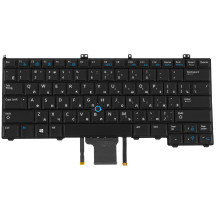 Клавіатура для ноутбука DELL (Latitude: 7000, E7240, E7440) rus, black, підсвічування клавіш, з джойстиком