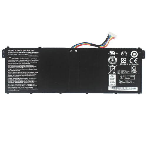 Оригинальная батарея для ноутбука ACER AC14B18J (Aspire: ES1-511, ES1-512, ES1-523, ES1-524, ES1-533) 11.4V 3220mAh Black