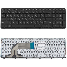 Клавіатура для ноутбука HP (ProBook: 350 G1, 355 G2) rus, black, з фреймом