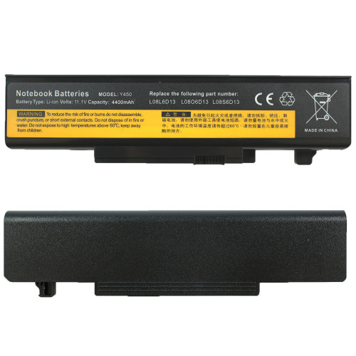 Батарея для ноутбука Lenovo L08S6D13 (IdeaPad: Y450 series, Y550 series) 11.1V 4400mAh Black