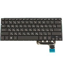 Клавіатура для ноутбука ASUS (UX303LA, UX303LN) rus, black, без фрейма, підсвічування клавіш