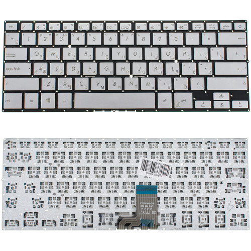 Клавиатура для ноутбука ASUS (GX500, NX500 series) rus, silver, без фрейма