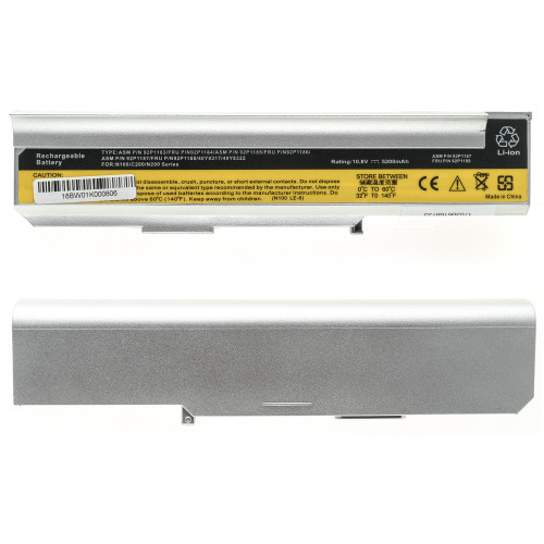 Батарея для ноутбука LENOVO 42T5212 (Lenovo 3000 n100, n200, c200) 11.1V 5200mAh Silver
