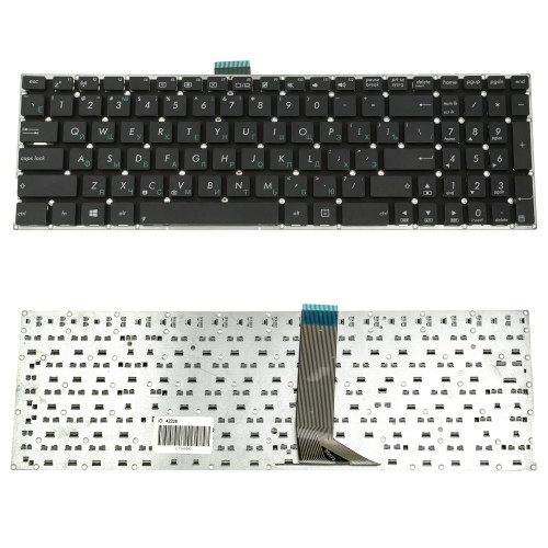 Клавиатура для ноутбука ASUS (X502, X551, X553, X555, S500, TP550) rus, black, без фрейма, без креплений