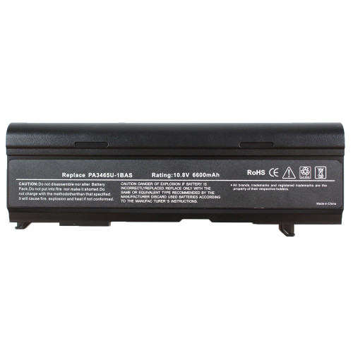 Батарея для ноутбука Toshiba PA3465U-1BAS (Satellite: A80, A85, A105, A110, A135, Equium A100, A110, Satellite M M45, M50, M70, M105, M115, Satellite Pro M70) 10.8V 6600mAh Black