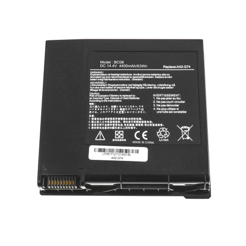 Батарея для ноутбука Asus A42-G74 (G74SX, G74SW, G74JH, ICR18650-26F, LC42SD128) 14.4V 4400mAh Black