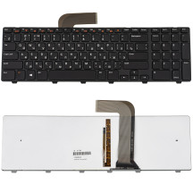 Клавіатура для ноутбука DELL (Inspiron: 5720, 7720, N7110, Vostro: 3750, XPS: L702X) rus, black, підсвічування клавіш
