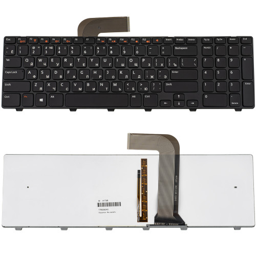 Клавіатура для ноутбука DELL (Inspiron: 5720, 7720, N7110, Vostro: 3750, XPS: L702X) rus, black, підсвічування клавіш