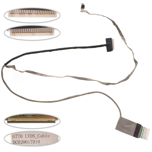 Шлейф матрицы для ноутбука LENOVO (G770, G780), LED, разъем под камеру (DC020017D10)