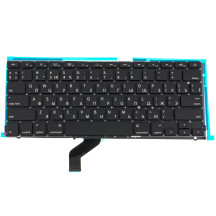 Клавіатура для ноутбука APPLE (MacBook Pro Retina: A1425 (2012-2013)) rus, black, підсвічування клавіш, SMALL Enter