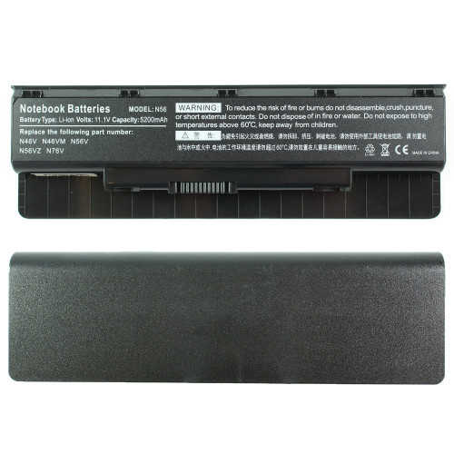 Батарея для ноутбука ASUS A32-N56 (N46, N56, N76 series) 10.8V 5200mAh Black