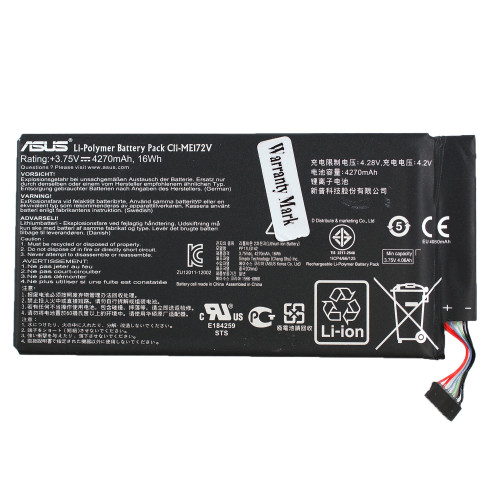 Батарея для планшета ASUS C11-ME172V (Memo Pad ME172V Tablet PC) 3.75V 4270mAh Black