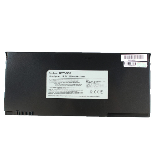 Батарея для ноутбука MSI BTY-S31 (X340, X350, X370, X400, X420, X430, X620 series) 14.8V 2200mAh Black
