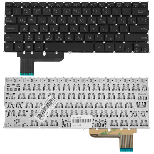 Клавиатура для ноутбука ASUS (S200, X201, X202 series ) rus, black, без фрейма