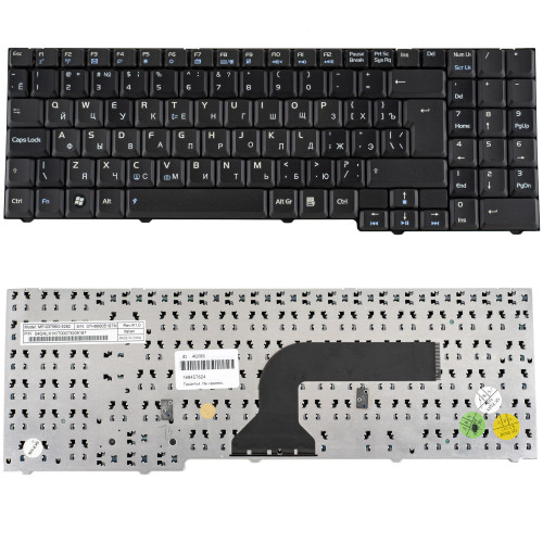 Клавиатура для ноутбука ACER/ASUS(ASUS: A7, F7, G50, G70, M50, M70, X70, X71 (без ножек), ACER: PB: Ajax D, Ajax C series) rus, black