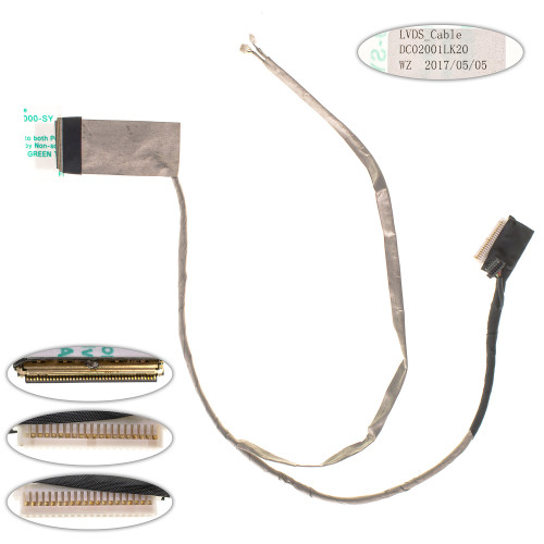 Шлейф матриці для ноутбука ASUS (K75A), LED, роз'єм під камеру (DC02001LK20)