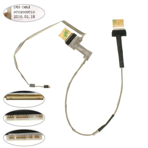 Шлейф матрицы для ноутбука TOSHIBA (L500, L505), LED, разъем под камеру (DCO2000UC10)