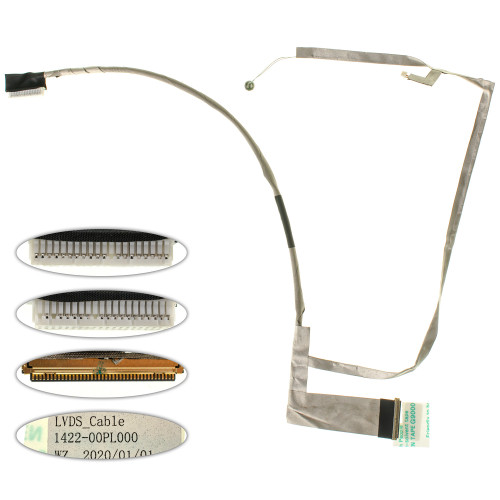 Шлейф матриці для ноутбука ASUS (N61, X64 series), LED, роз'єм під камеру (1422-00PK0AS)