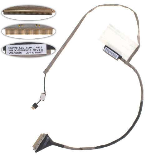 Шлейф матрицы для ноутбука ACER (AS: 5250, 5333, 5552, 5742, EM: E442, E642, E729), LED, разъем под камеру, rev.2 (DC020013J10)
