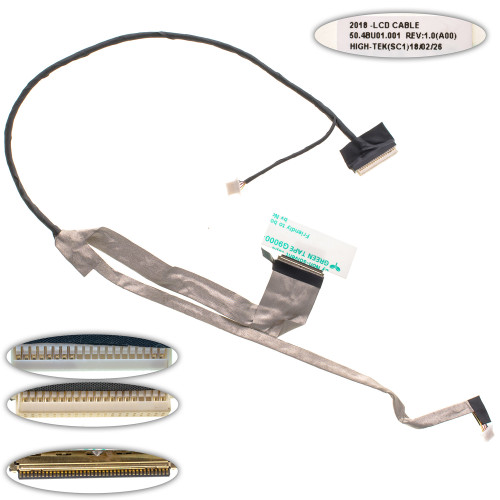 Шлейф матриці для ноутбука ACER (PB: TJ61, TJ65, TJ68, TJ74, GW: NV52, NV54, NV58), LED, роз'єм під камеру (50.4BU01.002)