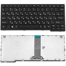 Клавиатура для ноутбука LENOVO (S110, S200, S206) rus, black, black frame (windows 8)
