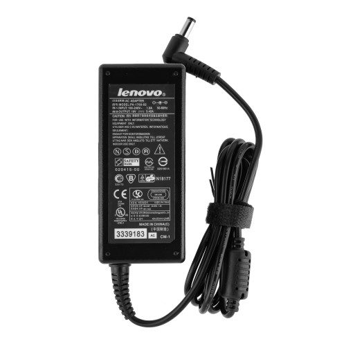Блок живлення для ноутбука LENOVO 19V, 3.42A, 65W, 5.5*2.5мм, 3 hole, L-подібний роз'єм, black (без кабеля!)