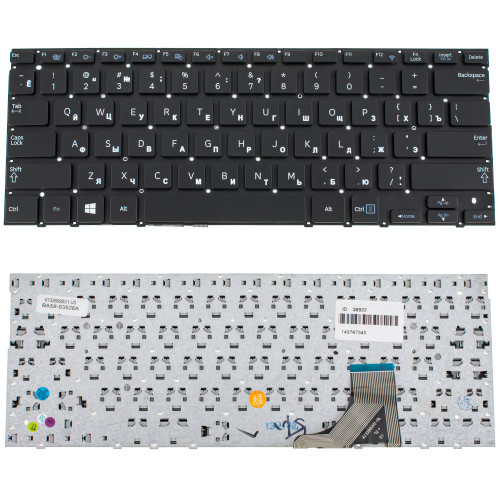 Клавіатура для ноутбука SAMSUNG (NP530V3, NP535V3, NP530U3, NP535U3) rus, black, без фрейма