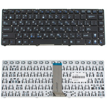 Клавіатура для ноутбука ASUS (Eee PC 1215, 1225), rus, black, без фрейма