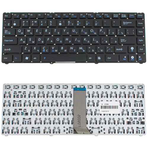 Клавиатура для ноутбука ASUS (Eee PC 1215, 1225), rus, black, без фрейма
