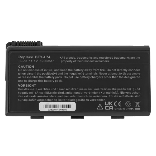 Батарея для ноутбука MSI BTY-L74 (CR500, CR600, CR610, CX600, CR620, CX700, CR700, A5000, A6000) 11,1V 5200mAh Black