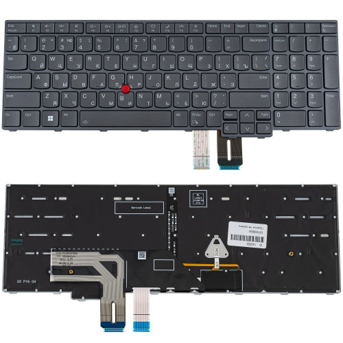 Клавіатура для ноутбука LENOVO (ThinkPad:T16, P16s Gen 1) rus, black, подсветка клавиш