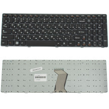 Клавиатура для ноутбука LENOVO (G580, G585, N580, N585, Z580, Z585) rus, black, gray frame
