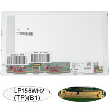 Матриця 15.6 LP156WH2-TPB1 (1366*768, 30pin(eDP) LED, NORMAL, матова, роз'єм ліворуч знизу, for Dell E5510, E6510, M4500) для ноутбука