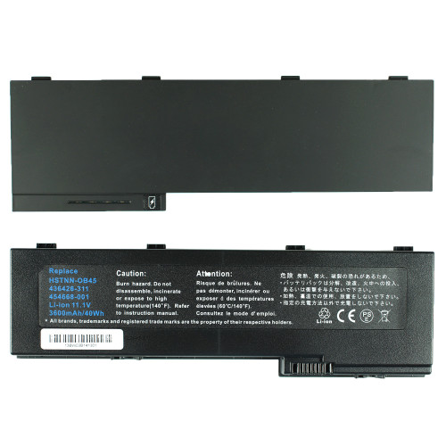 Батарея для ноутбука HP 2710P (Compaq: 2710, 2710p, EliteBook 2730p, 2740p) 11.1V 3600mAh Black